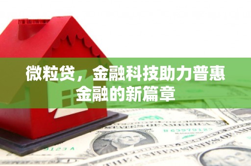 海东微粒贷，金融科技助力普惠金融的新篇章