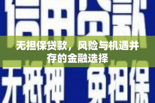 海东无担保贷款，风险与机遇并存的金融选择