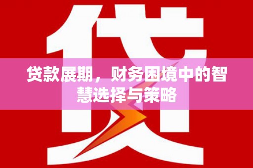 海东贷款展期，财务困境中的智慧选择与策略