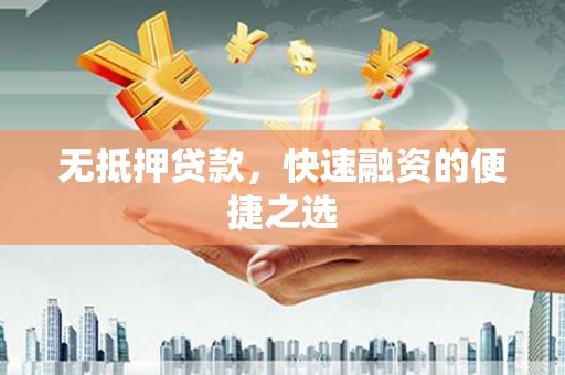 海东无抵押贷款，快速融资的便捷之选