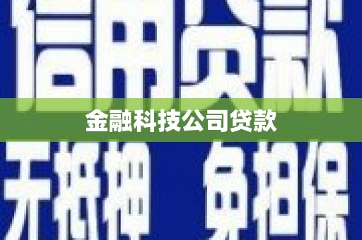 海东金融科技公司贷款