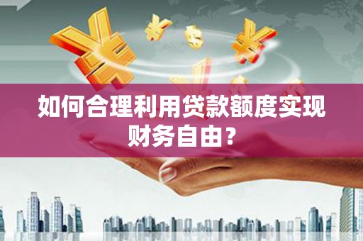 海东如何合理利用贷款额度实现财务自由？