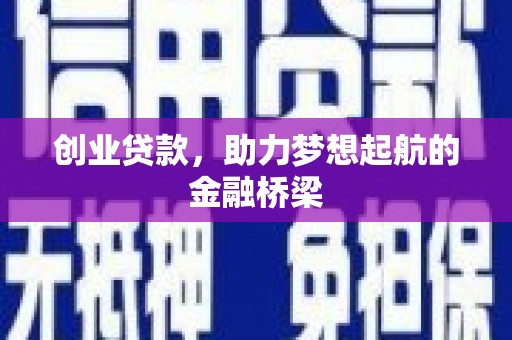 海东创业贷款，助力梦想起航的金融桥梁