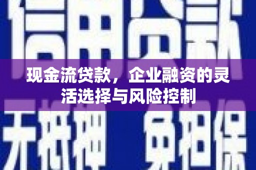 海东现金流贷款，企业融资的灵活选择与风险控制