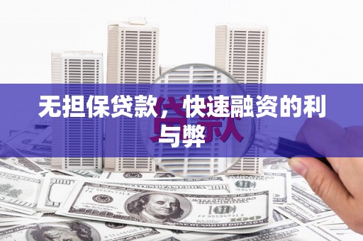 海东无担保贷款，快速融资的利与弊