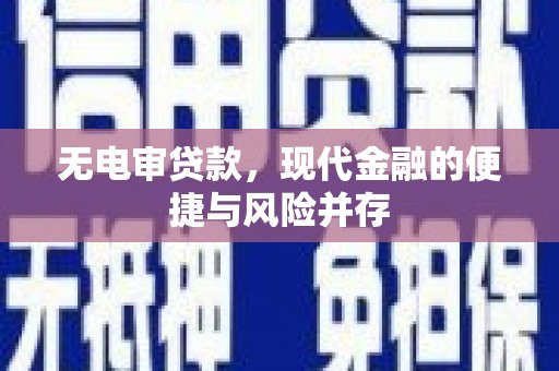 海东无电审贷款，现代金融的便捷与风险并存