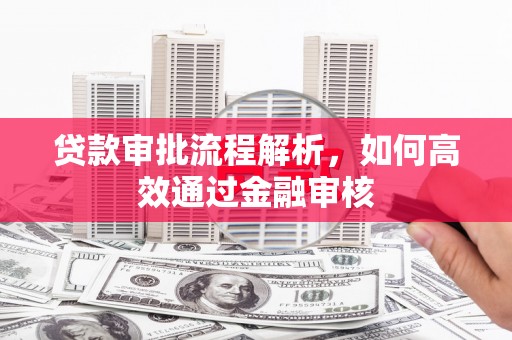 海东贷款审批流程解析，如何高效通过金融审核