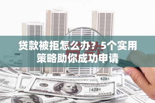 海东贷款被拒怎么办？5个实用策略助你成功申请