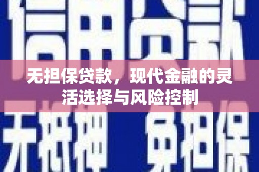 海东无担保贷款，现代金融的灵活选择与风险控制
