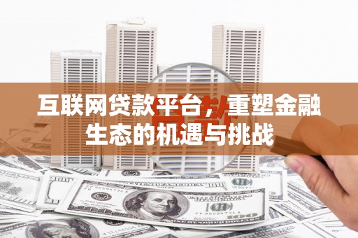 海东互联网贷款平台，重塑金融生态的机遇与挑战
