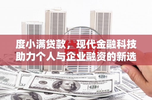 海东度小满贷款，现代金融科技助力个人与企业融资的新选择