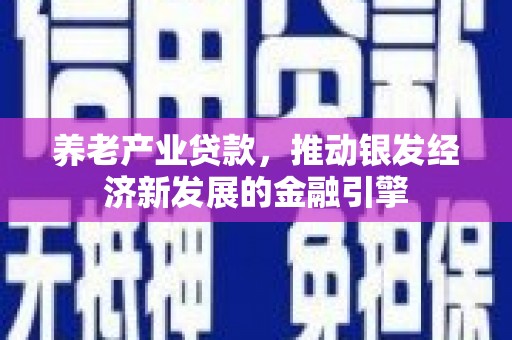 海东养老产业贷款，推动银发经济新发展的金融引擎