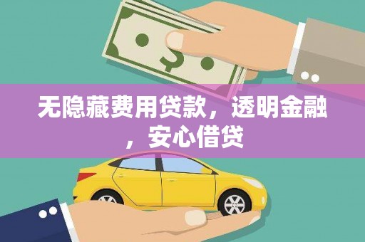 海东无隐藏费用贷款，透明金融，安心借贷