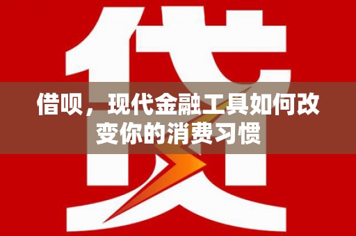 海东借呗，现代金融工具如何改变你的消费习惯