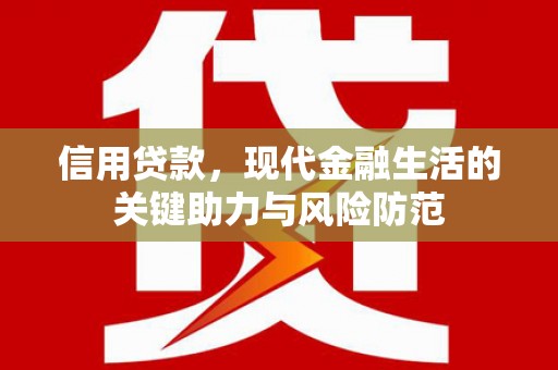 海东信用贷款，现代金融生活的关键助力与风险防范