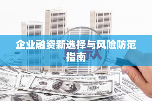 海东企业融资新选择与风险防范指南