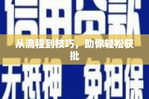 海东从流程到技巧，助你轻松获批