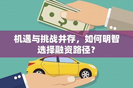 海东机遇与挑战并存，如何明智选择融资路径？