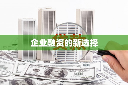 海东企业融资的新选择