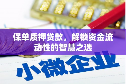 海东保单质押贷款，解锁资金流动性的智慧之选